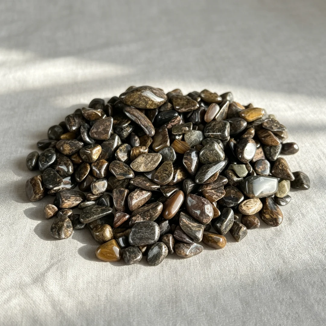 Natural Bronzite Chips Gravel, for Vase Filler, Aquarium Gravel, Decorative Floral Pebbles, Natural Stone Crafting Supplies view 5