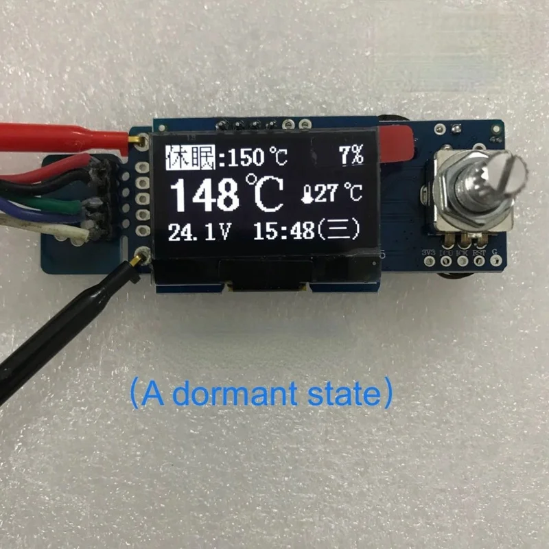 

Паяльная станция T12 с 1,3-дюймовым OLED-экраном, платой управления и автоматическим переходом в режим сна/пробуждения, с двуязычным переключением (китайский и английский)