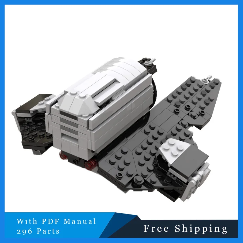 296 pezzi MOC Creative Star Battle Series Cool Black Spacecraft modello di blocco modulare per bambini assemblaggio giocattolo regali di compleanno