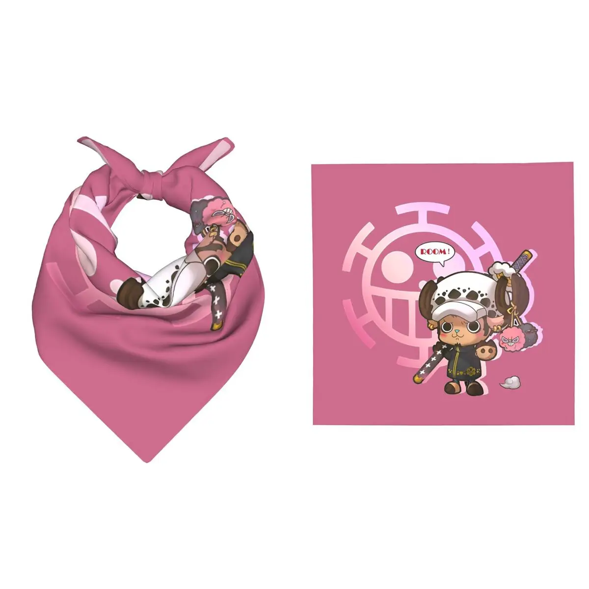 55CM One P-Pieces Tonys Choppers Bandana Birthday Weddings Fashion Square Neck Scarf Men Cartoon Deer Adventure Comic Hair Band
