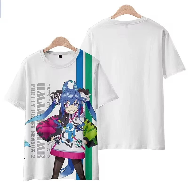 Anime Umamusume: Pretty Derby Cosplay T Shirt Women Men Summer O-neck Short Sleeve Funny Kids Tshirt Graphic Tees Shirts