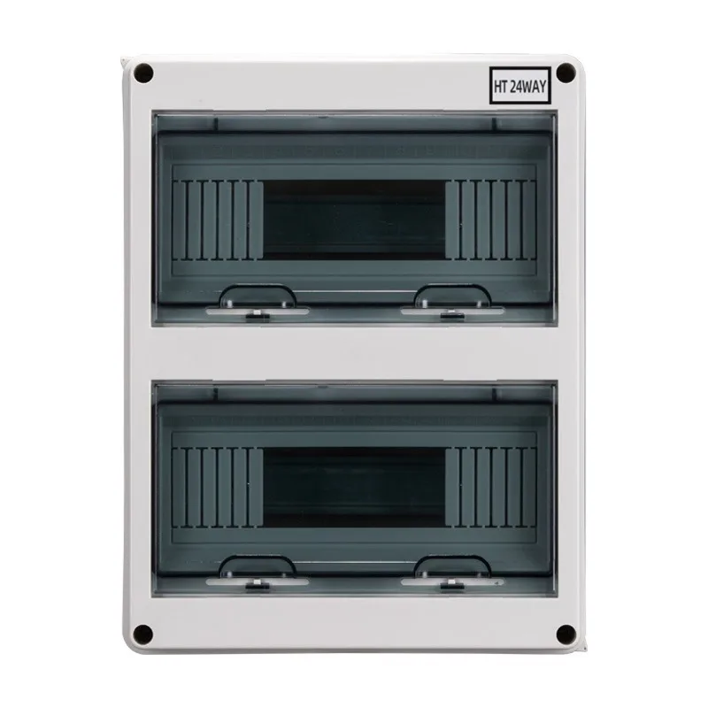 Scatola di distribuzione di giunzione MCB in plastica per energia elettrica a 2/3/5/8/12/15/18/24 vie, impermeabile, antipolvere, serie CE Ht IP65