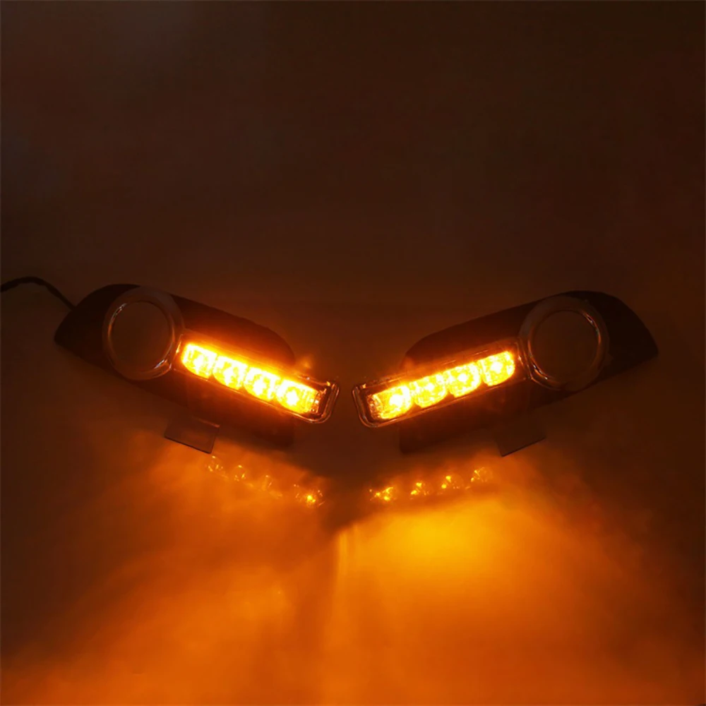 For Mitsubishi Lancer EX 2009 2010 2011 2013 2014 White Yellow Car LED DRL Daytime Running Lamp Fog Light Decoration