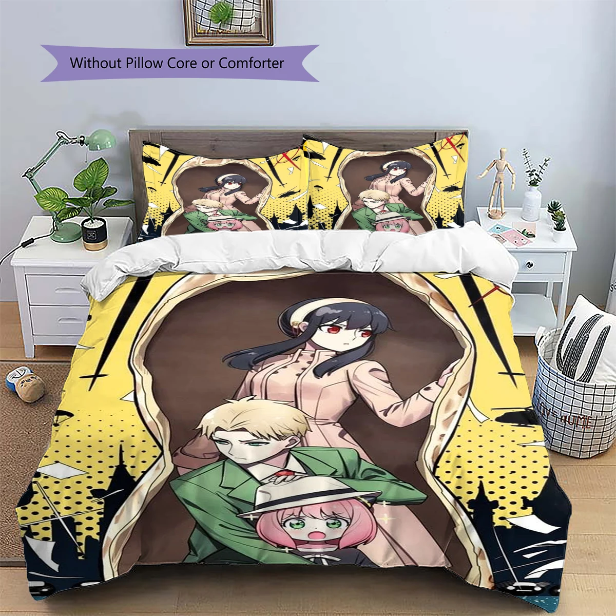 SPY×FAMILY Bedroom Decor Anime Patterned Duvet Cover Set & Pillowcase Nice Fan Gift Daily Use -xia71