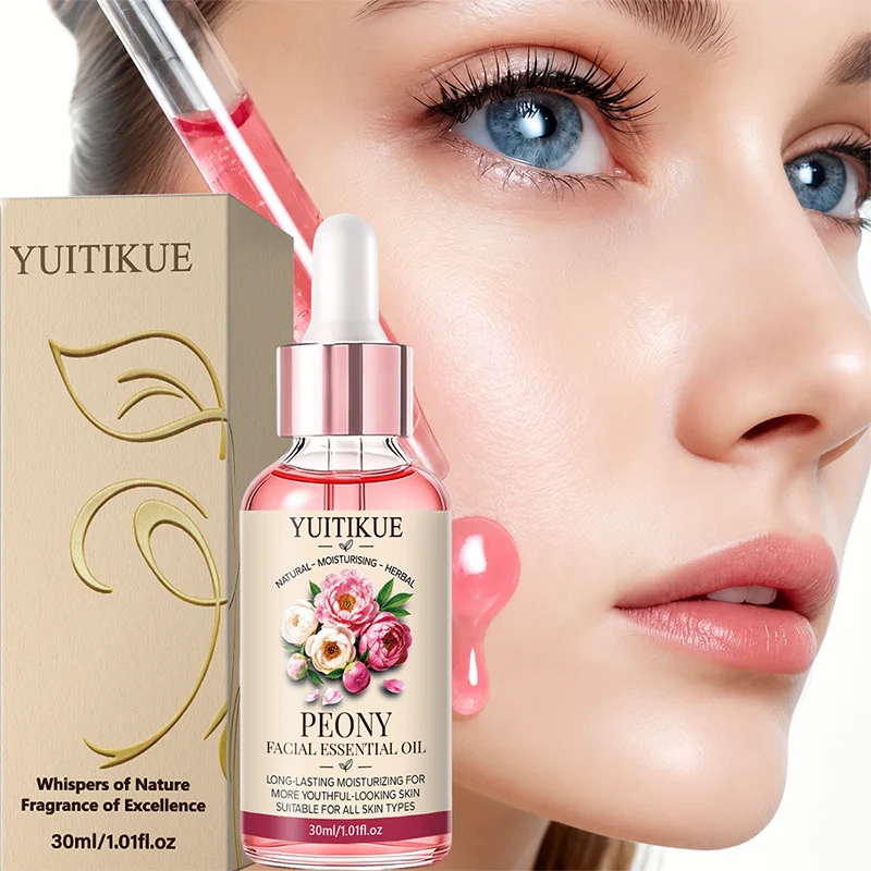 YUITIKUE Peony Essential Oil 30ml - Moisturizing Face Serum Nourishing Skincare for All Skin Types