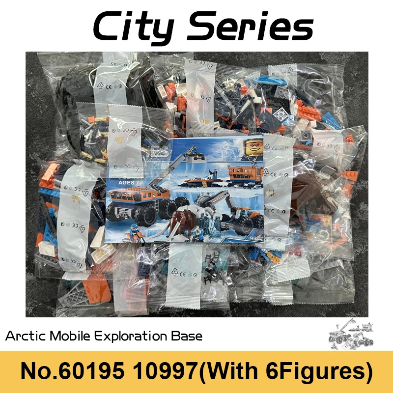 

786pcs Polar Expedition Series Arctic Mobile Exploration Base Building Blocks Mammoth Icebreaker City Bricks Toys For Boys Gifts