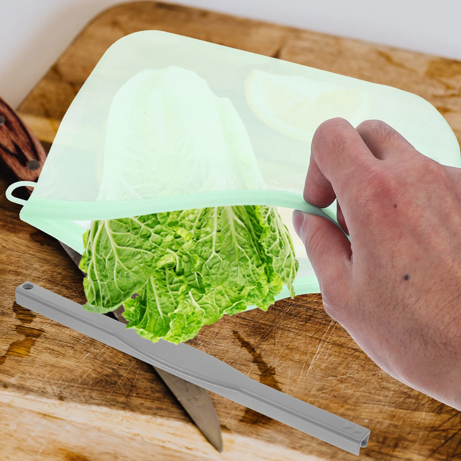 

Silicone Storage Bag Reusable Leakproof Food Container Pouch Large Capacity Airtight Sealed Freshkeeping Fridge Safe Healthy