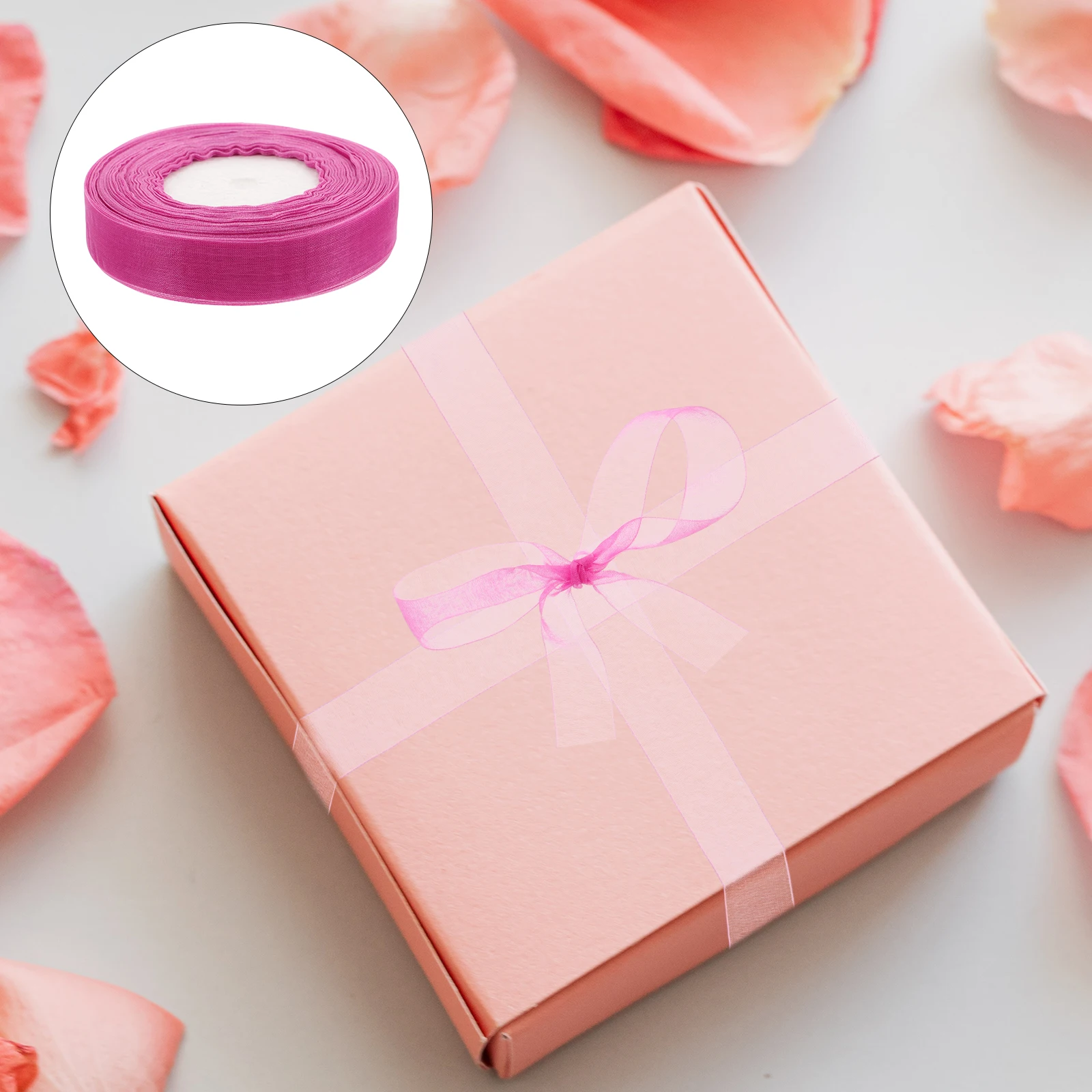 

2Cm Organza Ribbon Rolls Wedding Party Decor Cake Hair Bows Scrapbook Diy Crafts Elegant Shiny Soft Polyester Ribbon Gift
