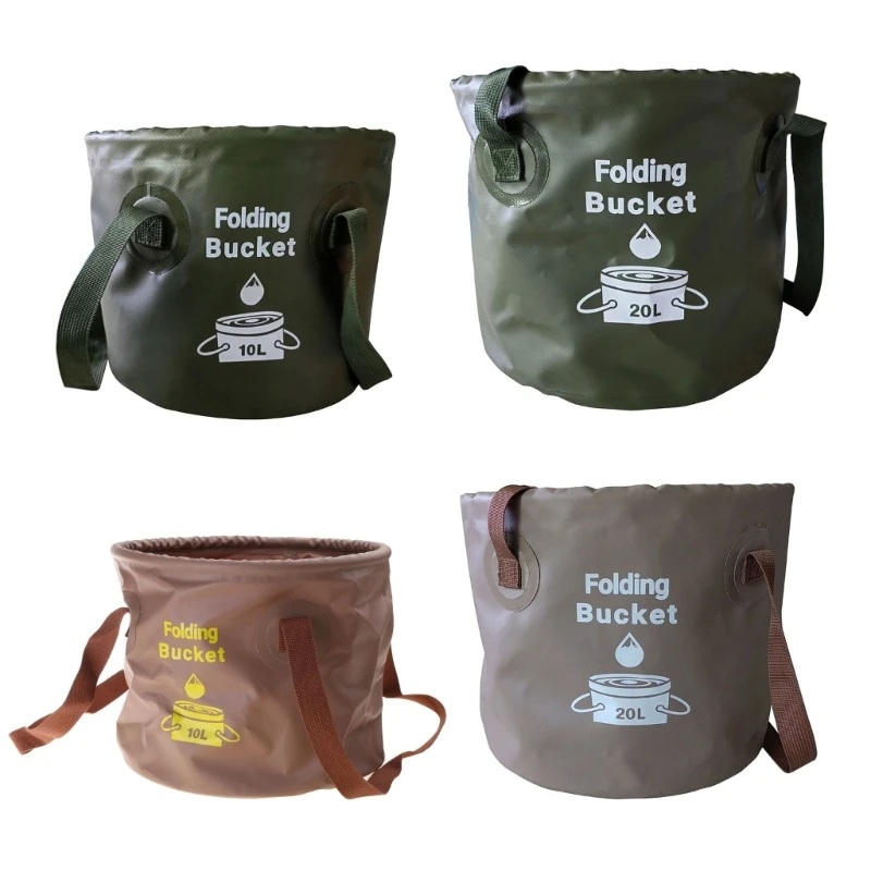 

Portable Folding Bucket Lightweight Small Cleaning Bucket Outdoor Leak-proof Plastic Water Storage Bags Space Saving