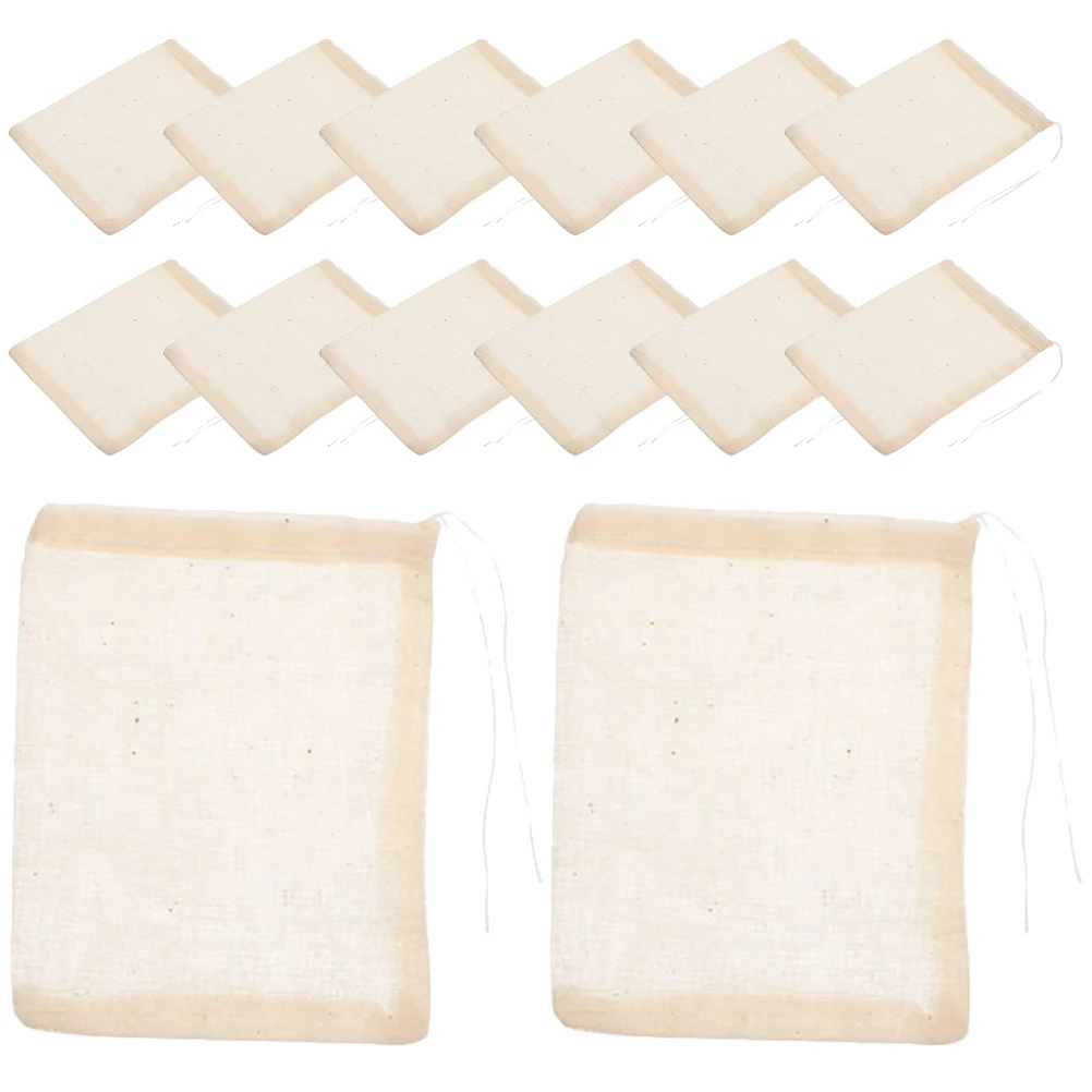 

50 Pcs Cooking Bag Cheesecloth Drawstring Empty for Tea Coarse Cotton Filter Bags Fillable