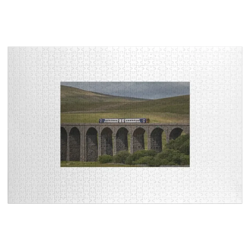 Train Travelling Across The Ribblehead Viaduct, Yorkshire Jigsaw Puzzle For Children Customized Kids Gift Puzzle