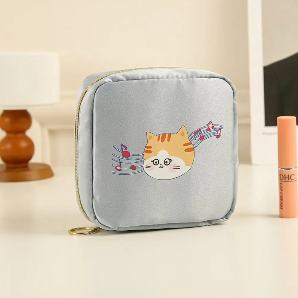 Monedero de gatito con cremallera, bolsa de dinero, monedero de gato de jengibre, bolsa de auriculares Oxford impermeable para exteriores