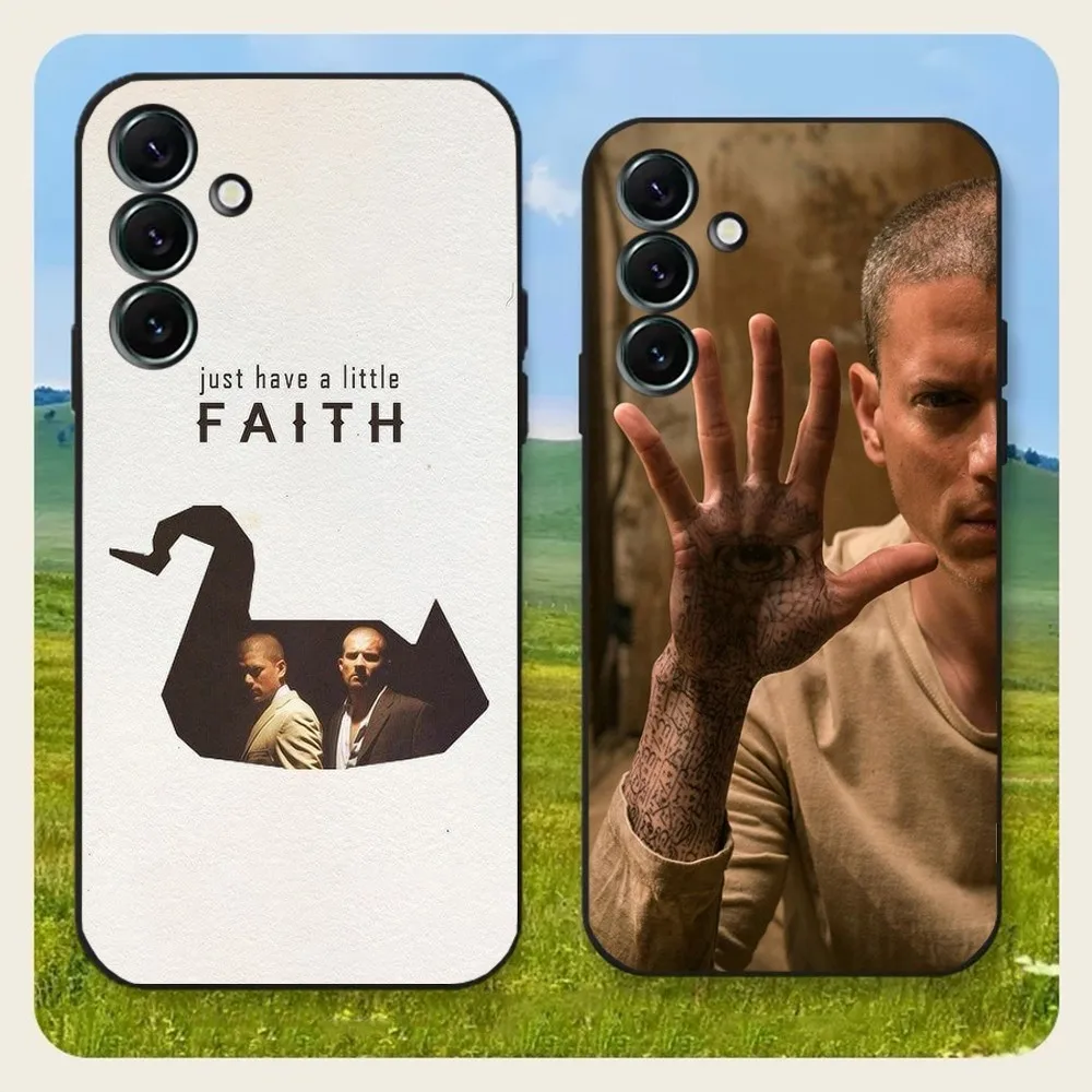 

Movie P-Prison B-Break Phone Case For Samsung Galaxy A20,A21s,A22,A31,A32,A52,A53,A72,73,A80,A91Soft Black Cover