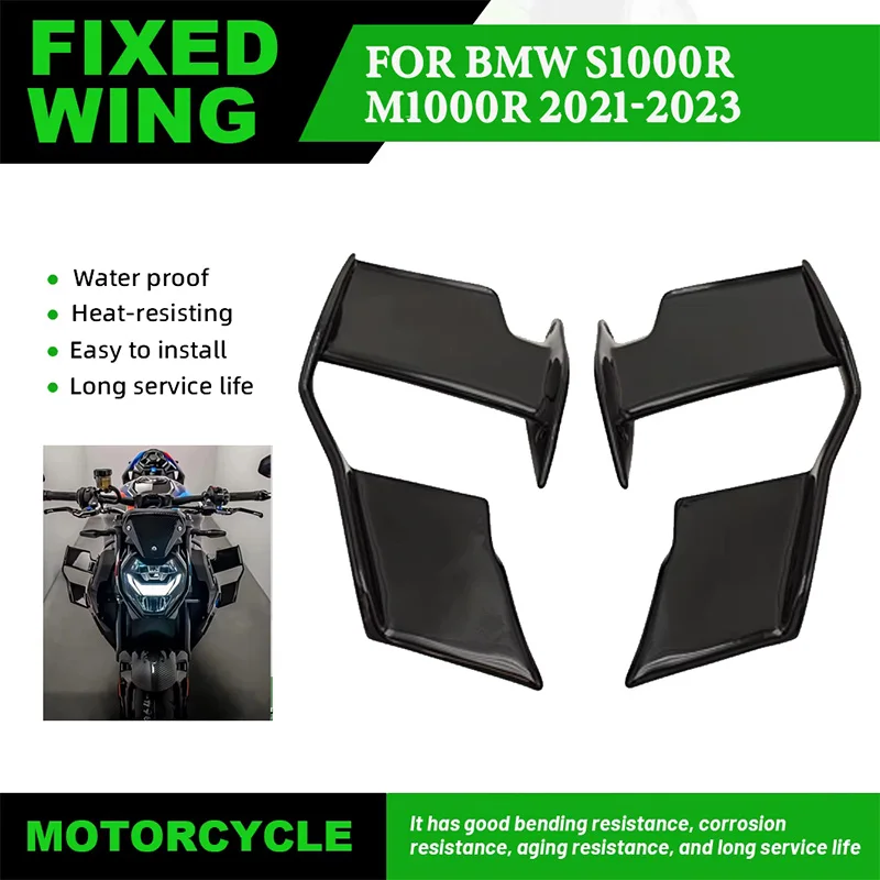 Motorcycle dynamic wing fixed wing spoiler For BMW S1000R M1000R 2021-2023 side winglet windshield wing aileron fairing Kit