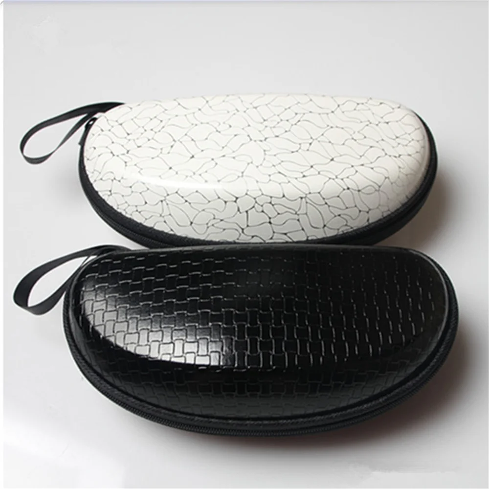 กล่องใส่แว่นตาหนังพกพาสำหรับผู้หญิงและผู้ชาย กล่องแว่นตาแบบมีซิป กล่องป้องกันแว่นตา กล่องใส่แว่นตาแข็ง อุปกรณ์เสริมสำหรับแว่นตา