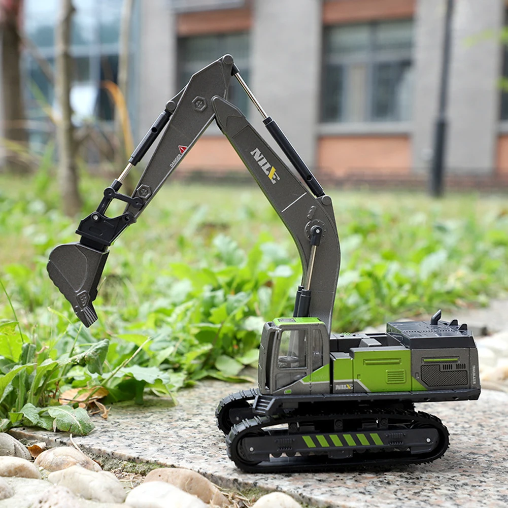 1/55 Simulation Engineering Vehicle Decast Model Toy Excavator Crane Model Truck Dump Car Toys for Boys Children Gift Hoem Decor