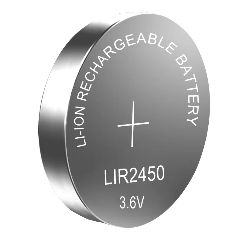 3.6V LIR2450 button - type lithium - ion rechargeable coin - type battery, can replace CR2450