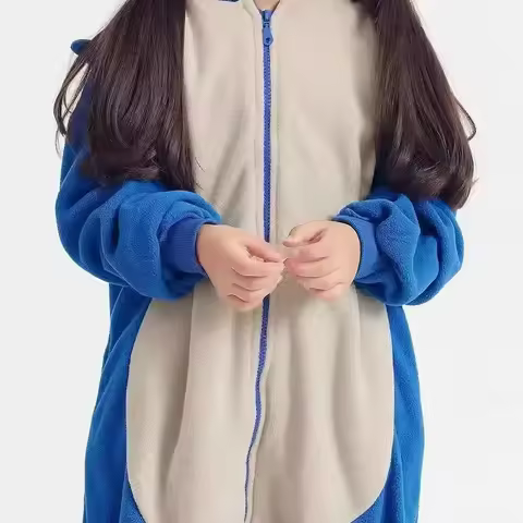 New Hedgehog Sonic Onesie Pajama Coral Fleece Cartoon Jumpusuit Sleepwear Autumn Winter Flannel Home Clothing