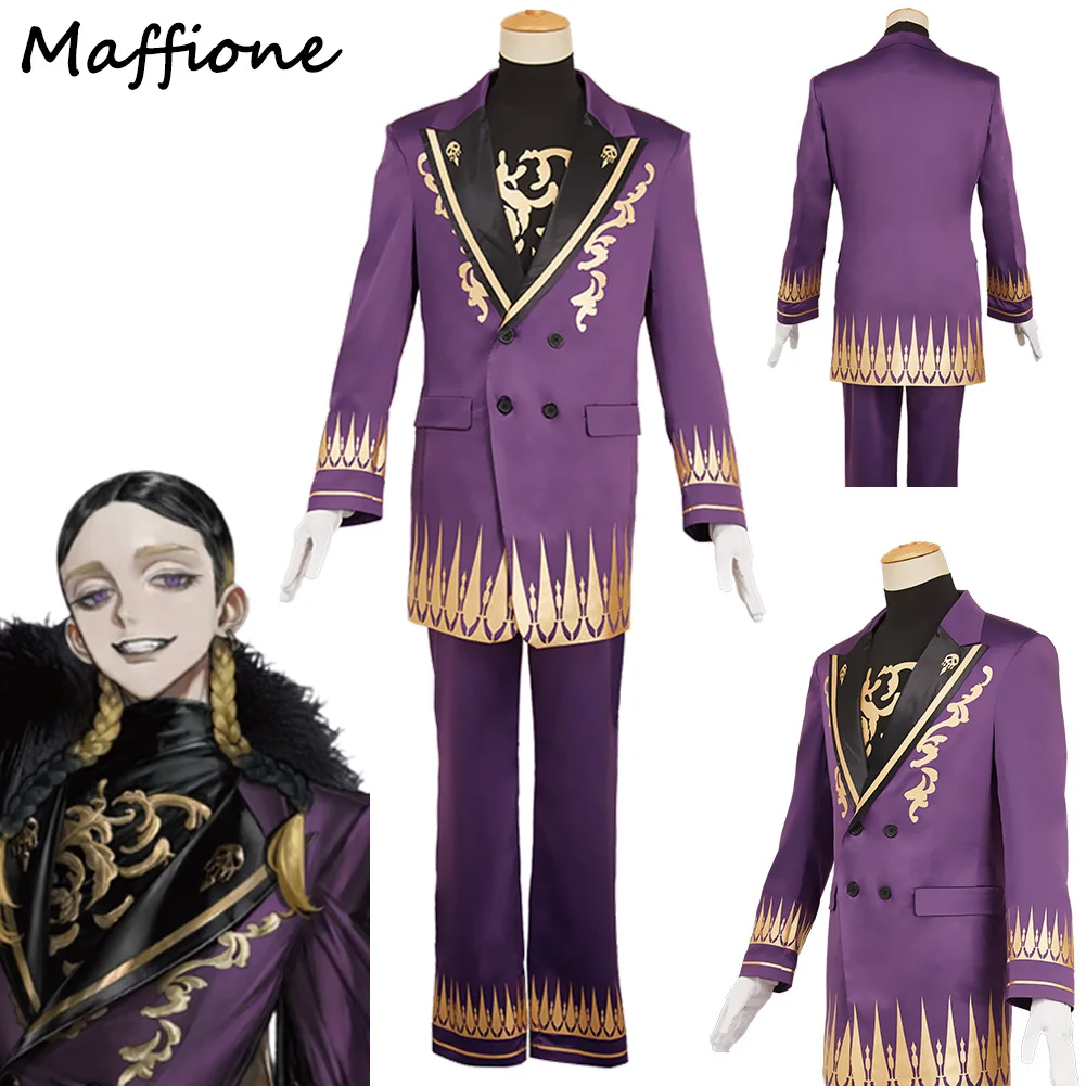 

Haitani Ran Cosplay Costume Anime Tokyo role Revengers Disguise Fantasia Clothing Women Roleplay Purple Outfits Halloween Suits