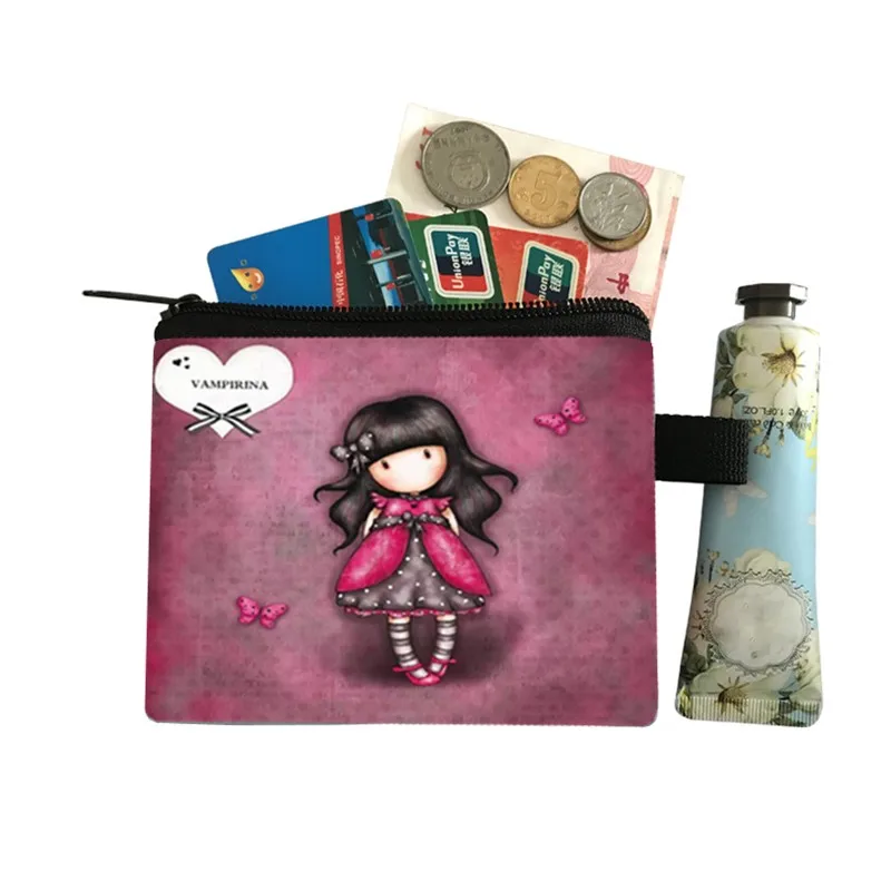 Cartera corta de bolsillo para niños y niñas, monedero pequeño para monedas, Mini Bolsa de Manga, Pochette