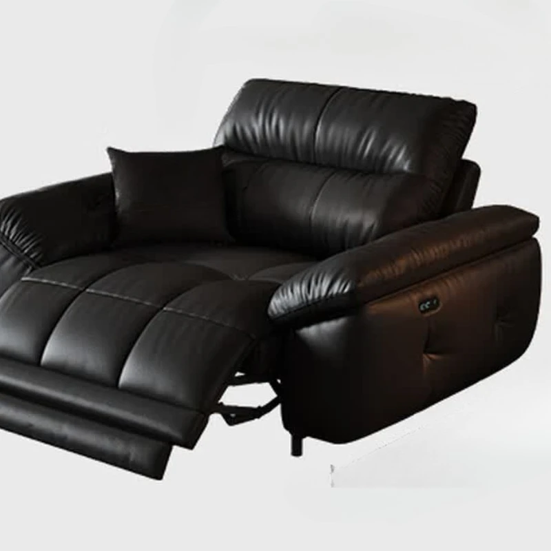 The first layer of cowhide, Italian minimalism, living room massage sofa, electric function sofa
