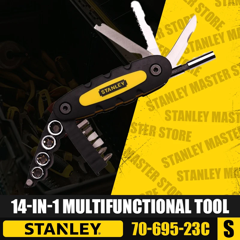 STANLEY 70-695-23C 14-In-1 Multifunctional Tool Hand Tool Sets Screwdriver Cross A Hexagonal Bit Socket Combination