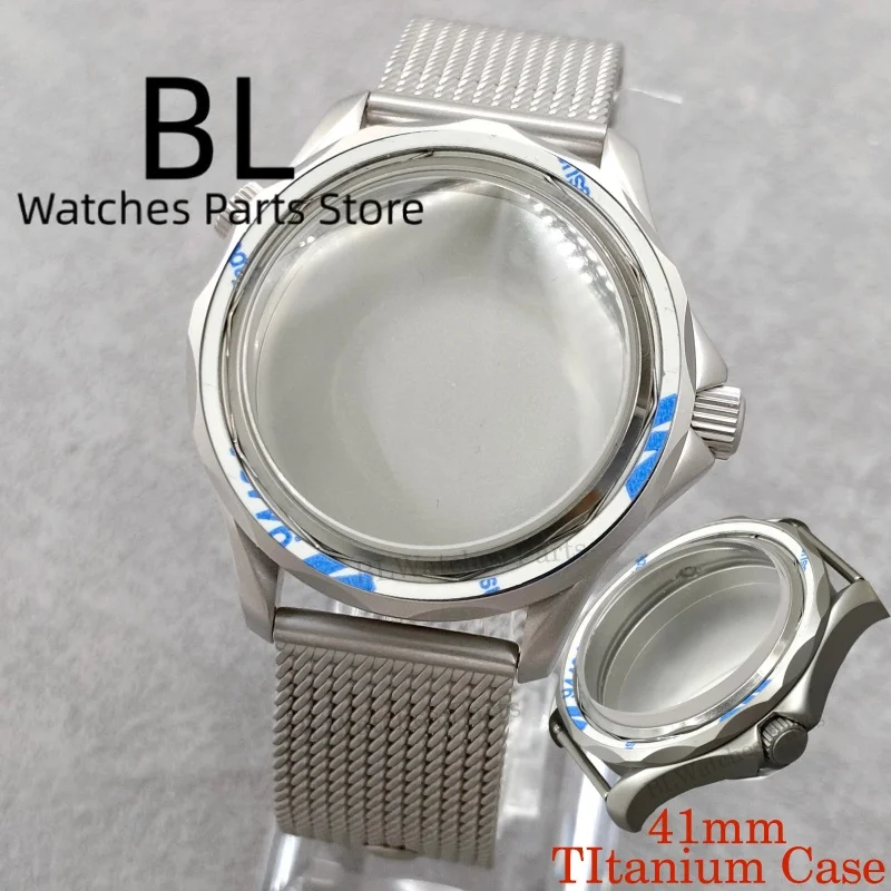 41mm-titanium-dive-watch-case-mesh-strap-for-nh35-nh36eta2824-pt5000-wristwatch-mod-case-10atm-waterproof-domed-sapphire-glass