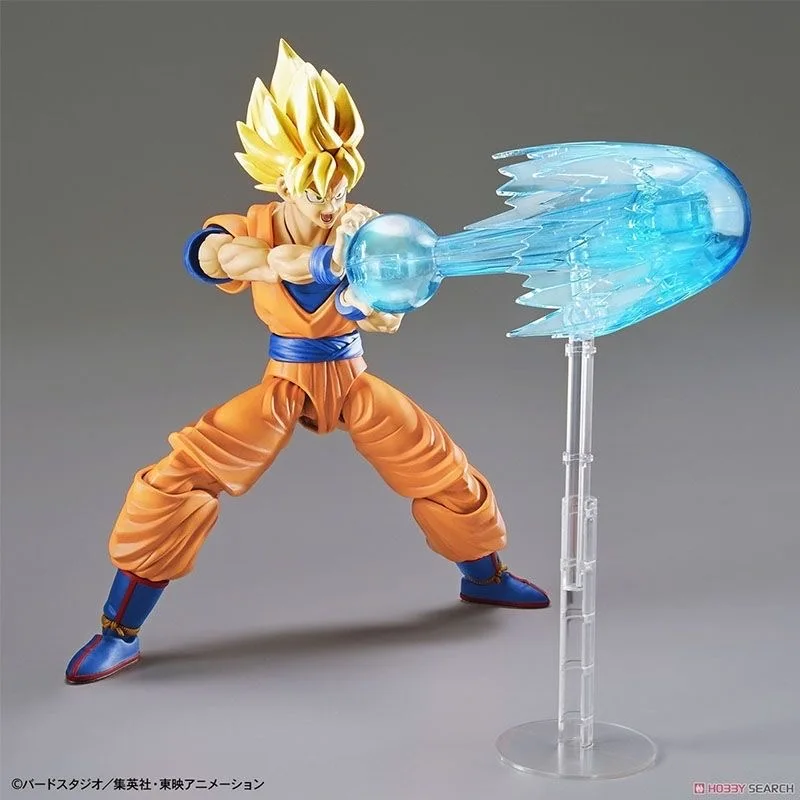 Bandai anime figura dragon ball z super saiyan son goku figura-ascensão padrão montagem modelo anime figuras de ação brinquedos 12cm