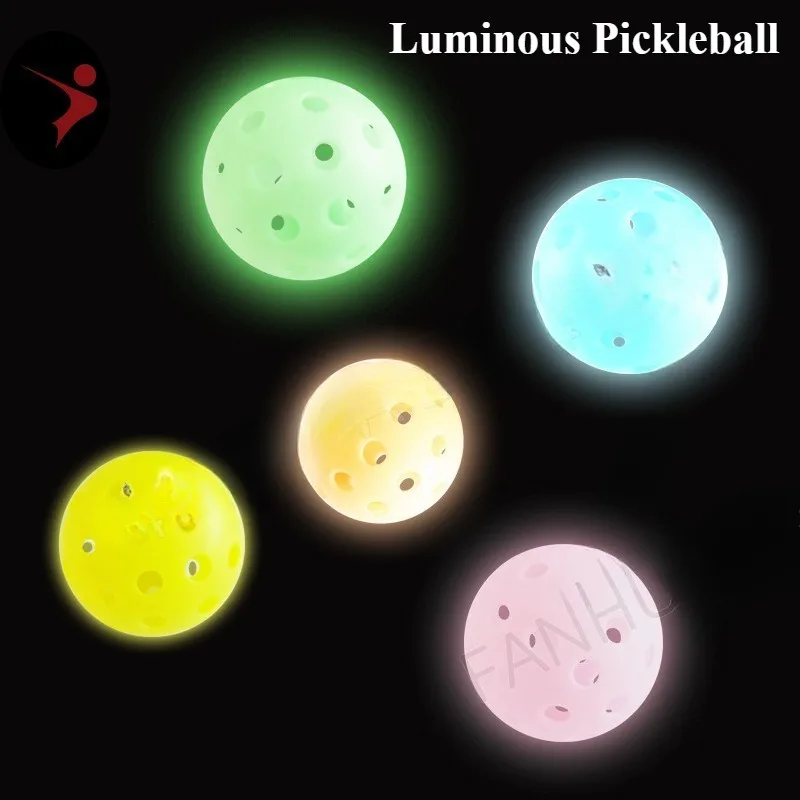 bola-de-pickleball-luminosa-glow-com-40-furos-74mm-para-uso-interno-e-externo-plastica-brilha-no-escuro