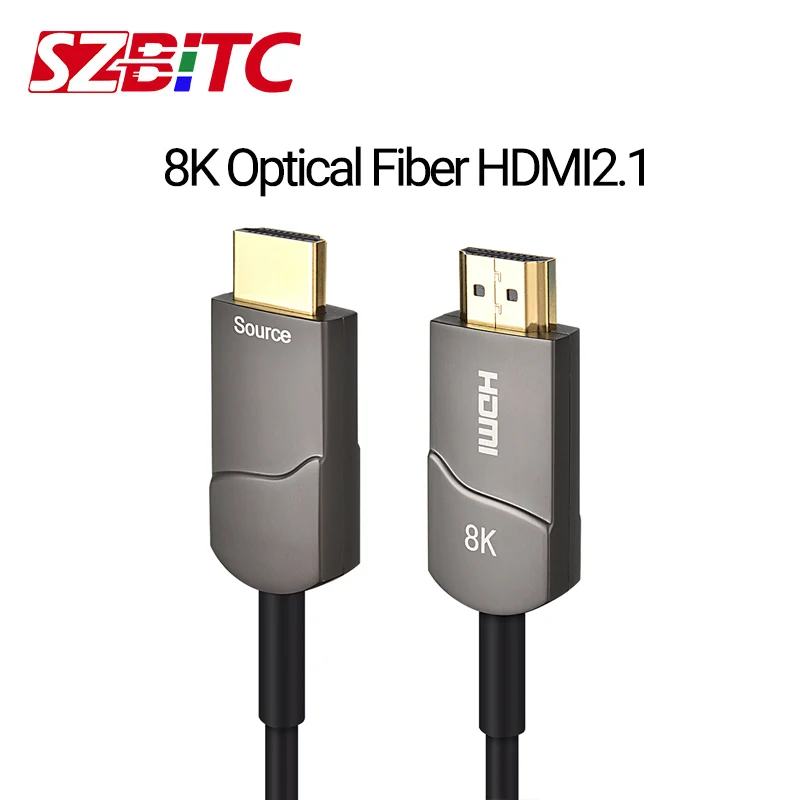 SZBITC 8K Fiber Optic HDMI Cable HDMI  Cable 5m 7.5m 10m 20m Ultra High Speed HDR eARC 3D for HD TV Box Projector PS4 Monitor