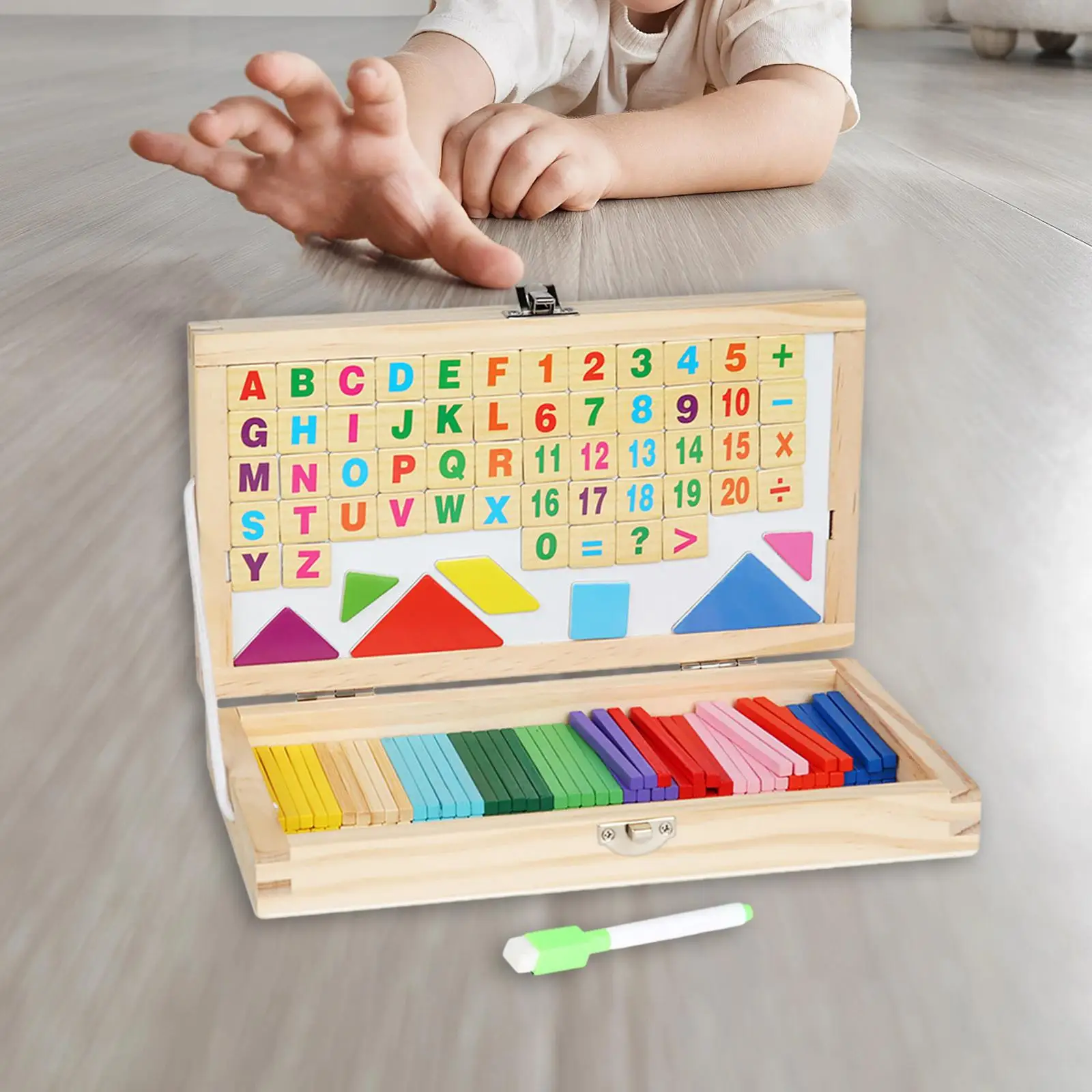 Multifunctional Calculation Box Abacus Learning Toy Educational Addition Subtraction Montessori Math and Counting Toys for Kids