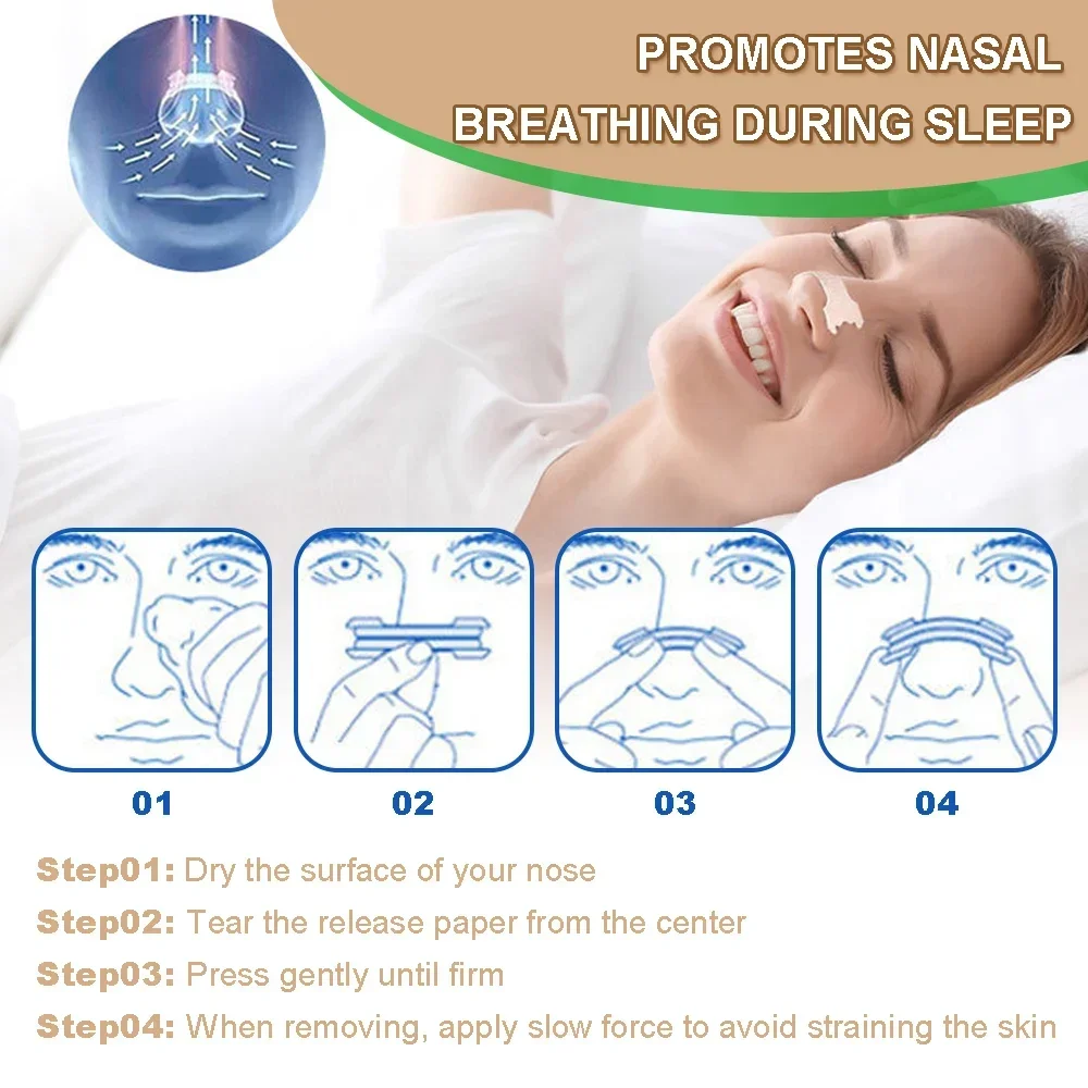10-30Pcs Anti-Snoring Nose Strips Breathable Adhesive Patch Improve Sleep Relieve Snoring Enhance Breathing