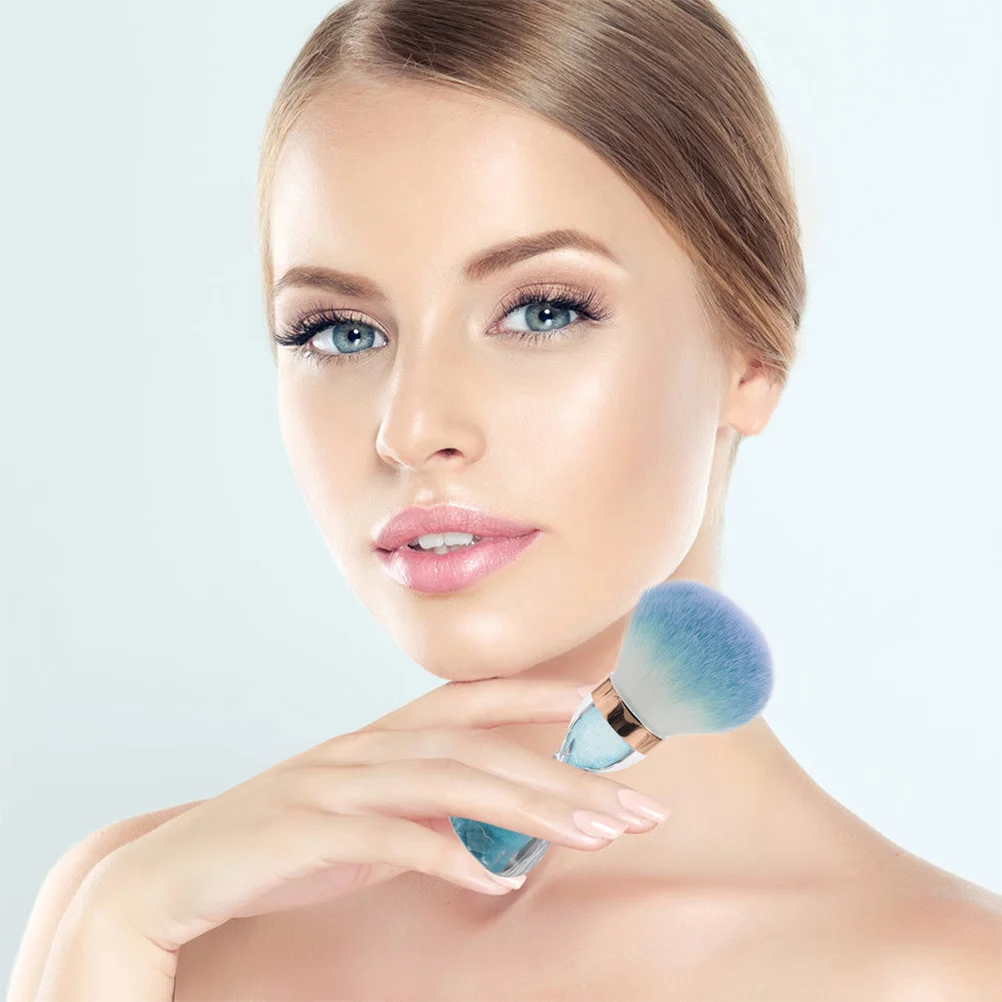 

2 Pcs Cleanup Beauty Tools Nail Nails Dust Cleaning Brush Neck Sky-blue Plastic Powder