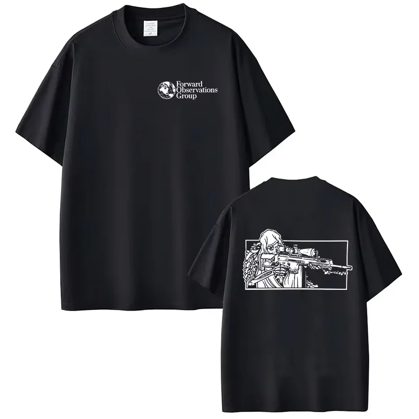 2026 New Hot Selling Military Street T-shirt Unisex, Retro Tactical Sketch Print Loose Short Sleeve Casual Fashion Tee