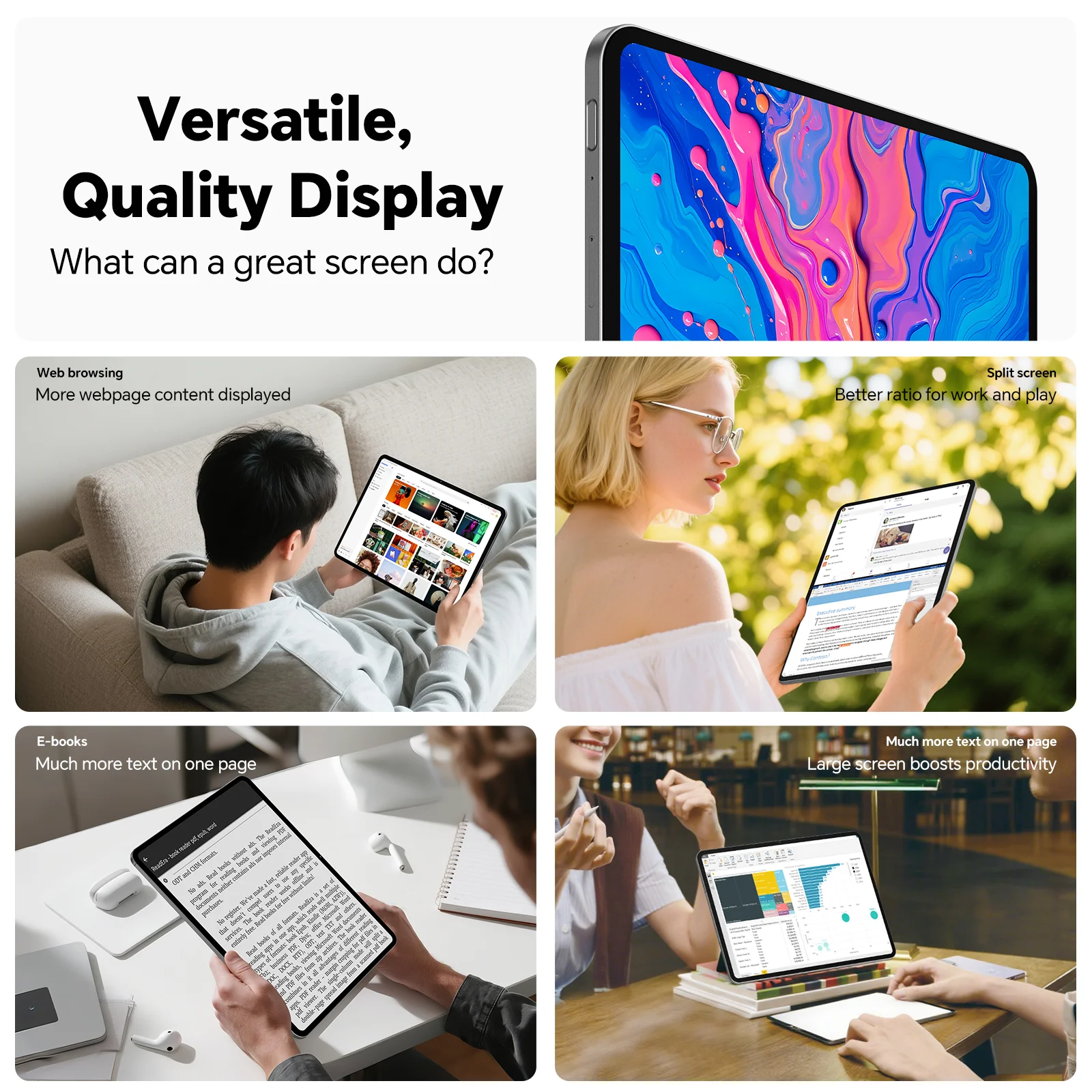 Teclast ArtPad Pro Tablets PC 12.7 inch MediaTek Helio G99 8GB RAM+256GB ROM 2.2K Ultra 10000mAh 30W 4G LTE Android 15