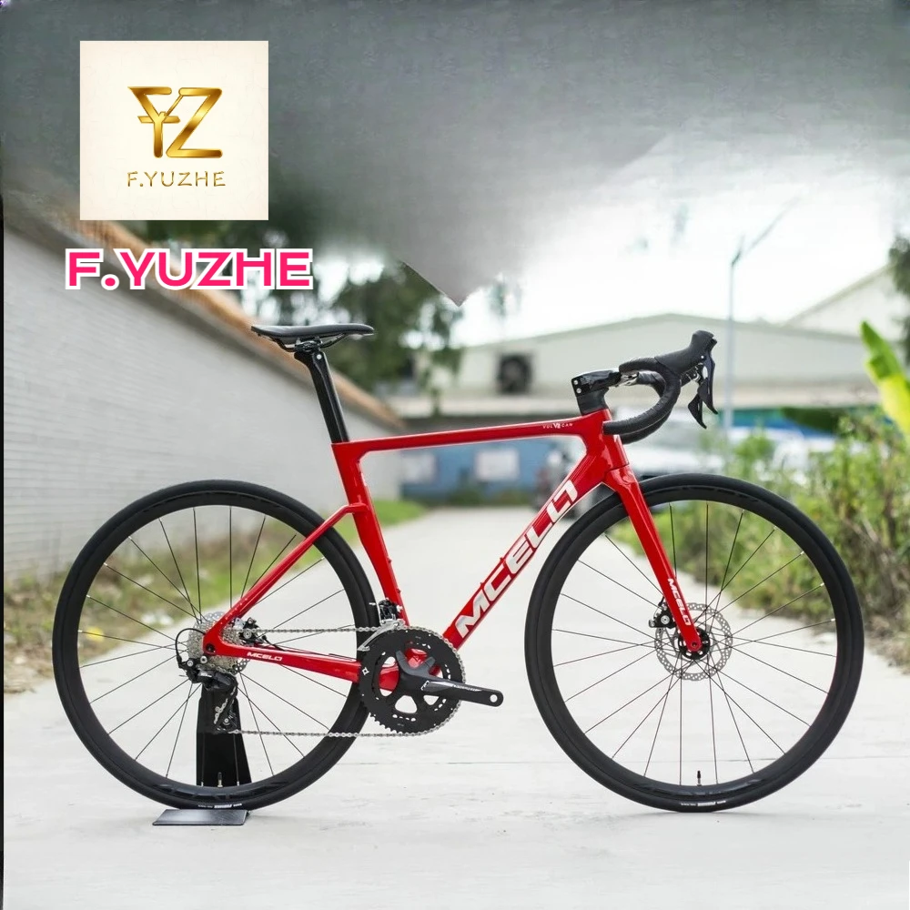 F, YUZHE V2 Fleet specific high-end ultra light 7.5kg 105 Di2 R7170-24S T800 carbon fiber road bike hydraulic disc brake 700*28C