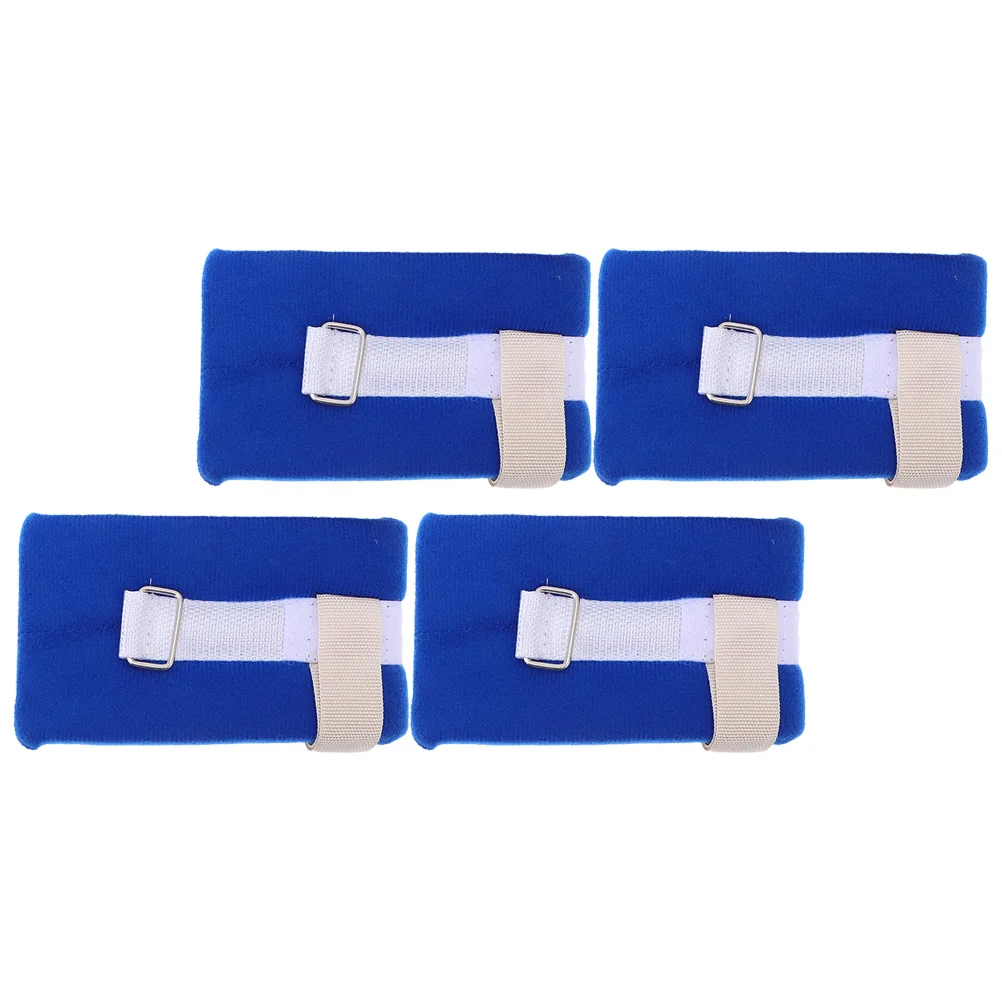 4 قطع من أشرطة تثبيت القيود، أحزمة طبية عالمية قابلة للتعديل للأيدي والقدمين والكاحلين للاستخدام في المستشفى باللون الأزرق #2