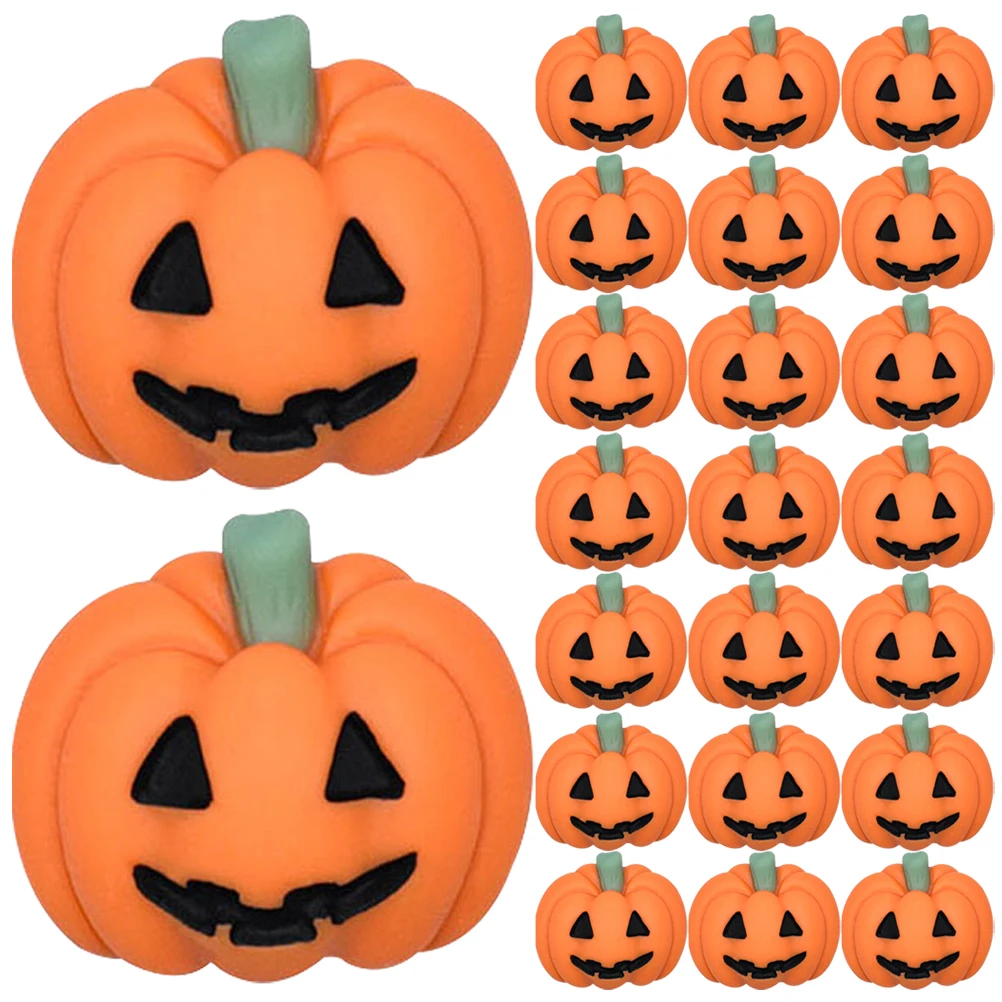 

50pcs Mini Resin Pumpkin Accessories for Phone Case Craft Halloween Decoration Charm Figurines Tiny Embellishment DIY Supplies