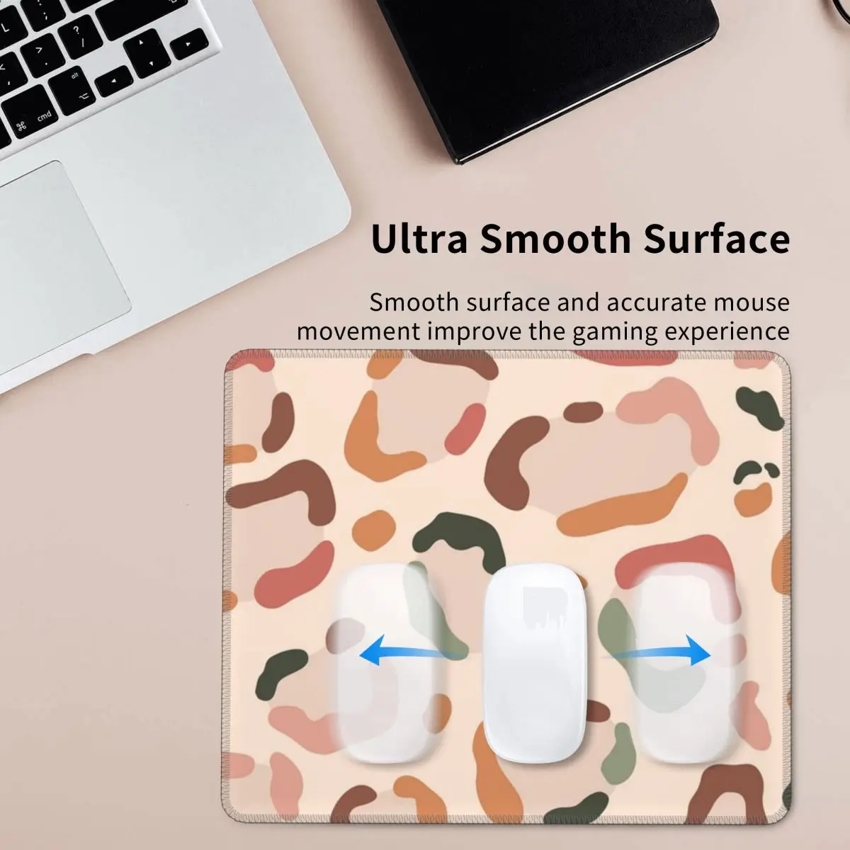 Leopard Pattern Floral Palette Mouse Pad Computer Keyboard Mouse Mat Gaming Laptop Desk Mat Office Table Mats
