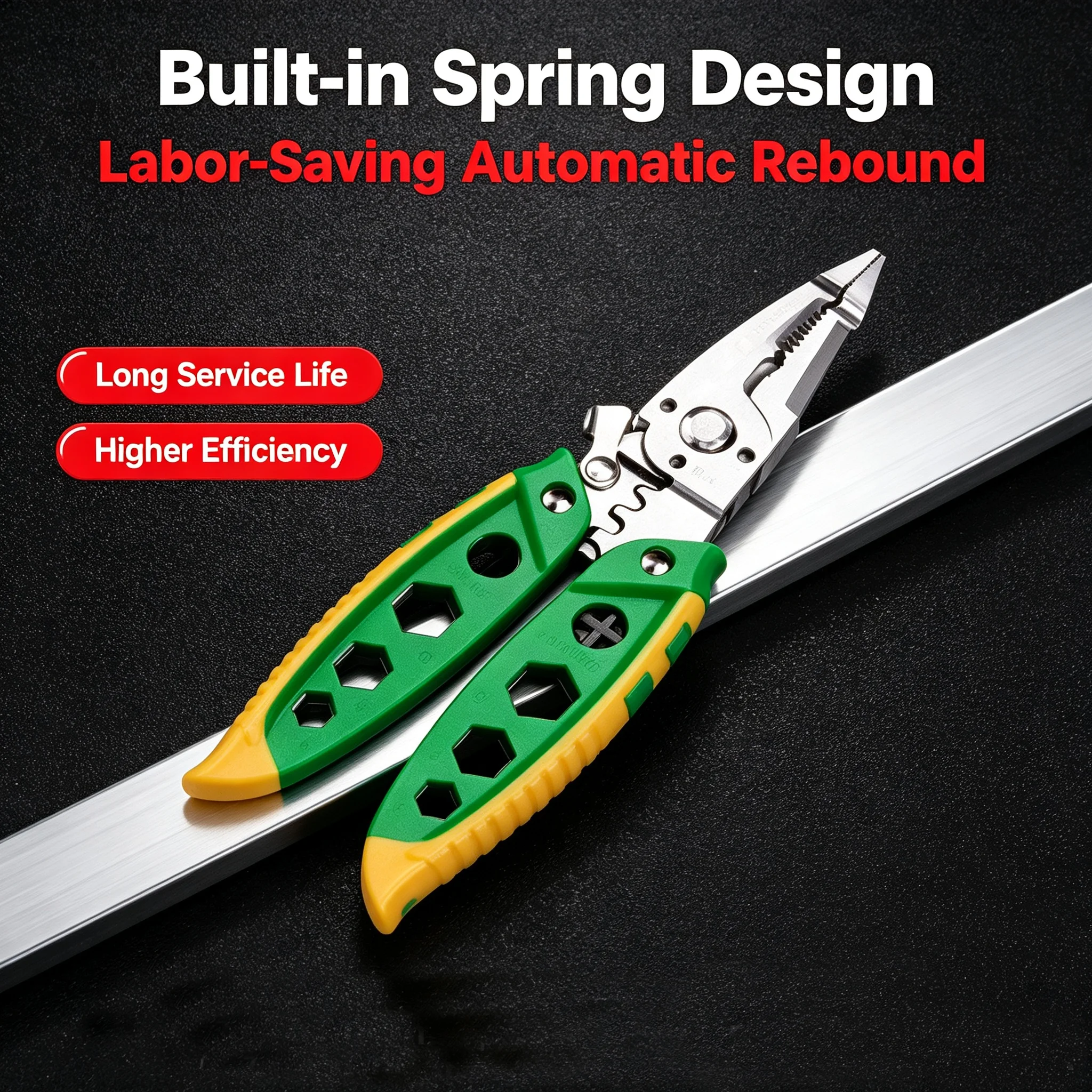 7Inch Multifunctional 16 IN1 Wire Stripping Pliers Electrician Specific Repair Work Wire Cutting Pulling Pressing Winding Wrench