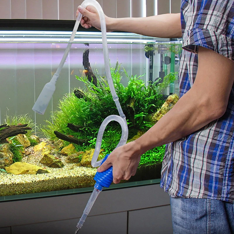 Semi-automatic Aquarium Clean Vacuum Water Change Changer Gravel Aquarium Simple Fish Tank Vacuum Siphon Pump Cleaner