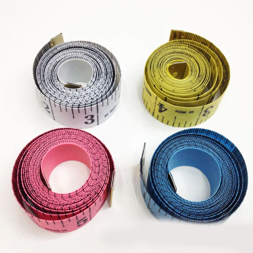 150cm/60inch Body Measuring Ruler Sewing Tailor Tape Measure Centimeter Meter Sewing Measuring Tape Soft Random Color