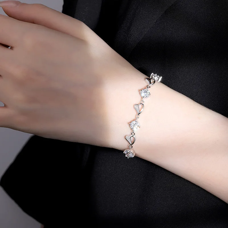 Clearance Sale at a Loss Handmade Heart-Shaped Bracelet Multi-Color Versatile New Women's Style