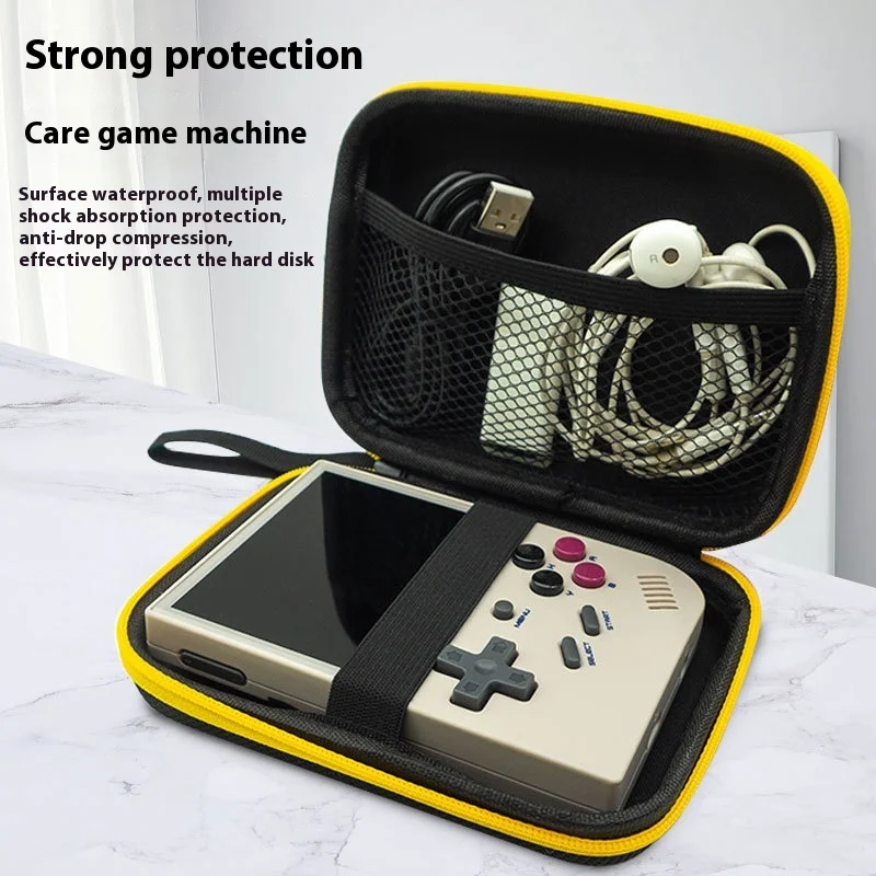 Black Storage Bag For Miyoo Mini+ RG353V RG353VS RG35XX R35S Game Console Protective Travel Bag Miyoo Mini Plus Case Handbag