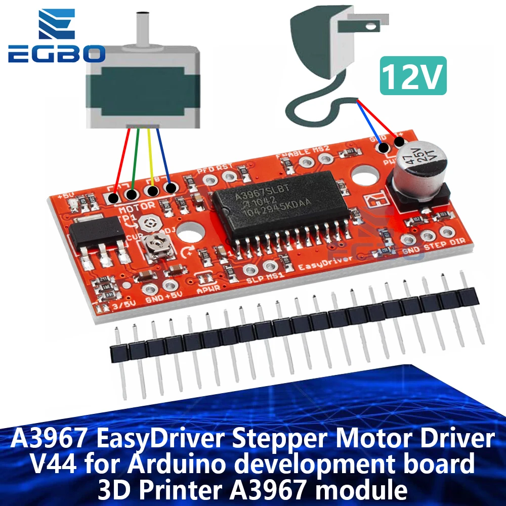 A3967 EasyDriver Schrittmotortreiber V44 für Arduino Entwicklungsboard 3D-Drucker A3967 Modul