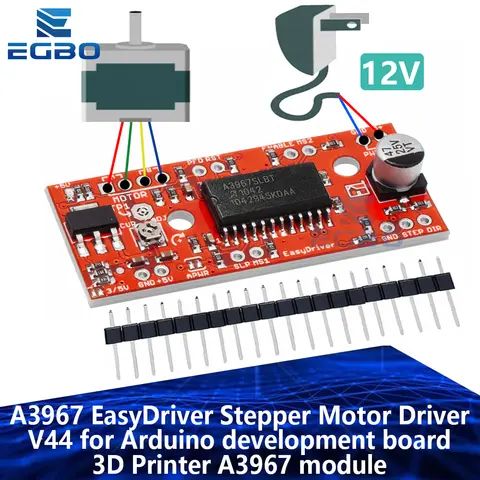 1 ~ 10PCS EGBO A3967 EasyDriver Driver del motore passo-passo V44 per scheda di sviluppo Arduino Stampante 3D modulo A3967