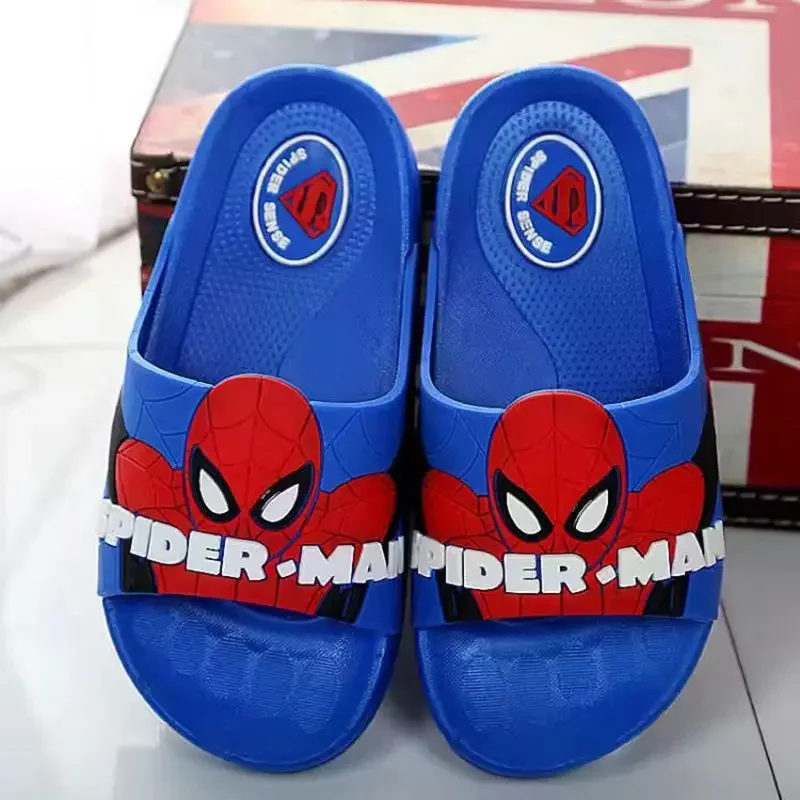 New Fashion Baby Girls Summer Slippers Cartoon Spider Man Toddler Kids Boys Shoes Children Flip Flops Indoor Home Beach Sandals