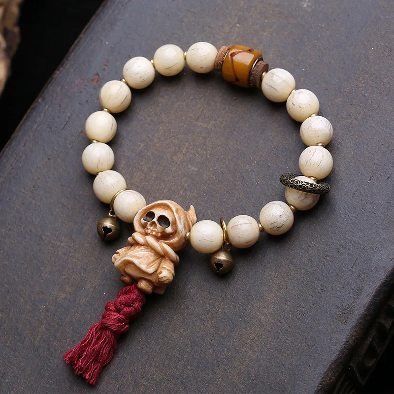 bracciale-a-maglia-singola-con-radice-di-corno-connettore-a-tre-vie-perla-intarsiata-in-osso-di-yak-anello-in-rame-e-accessorio-a-campanella