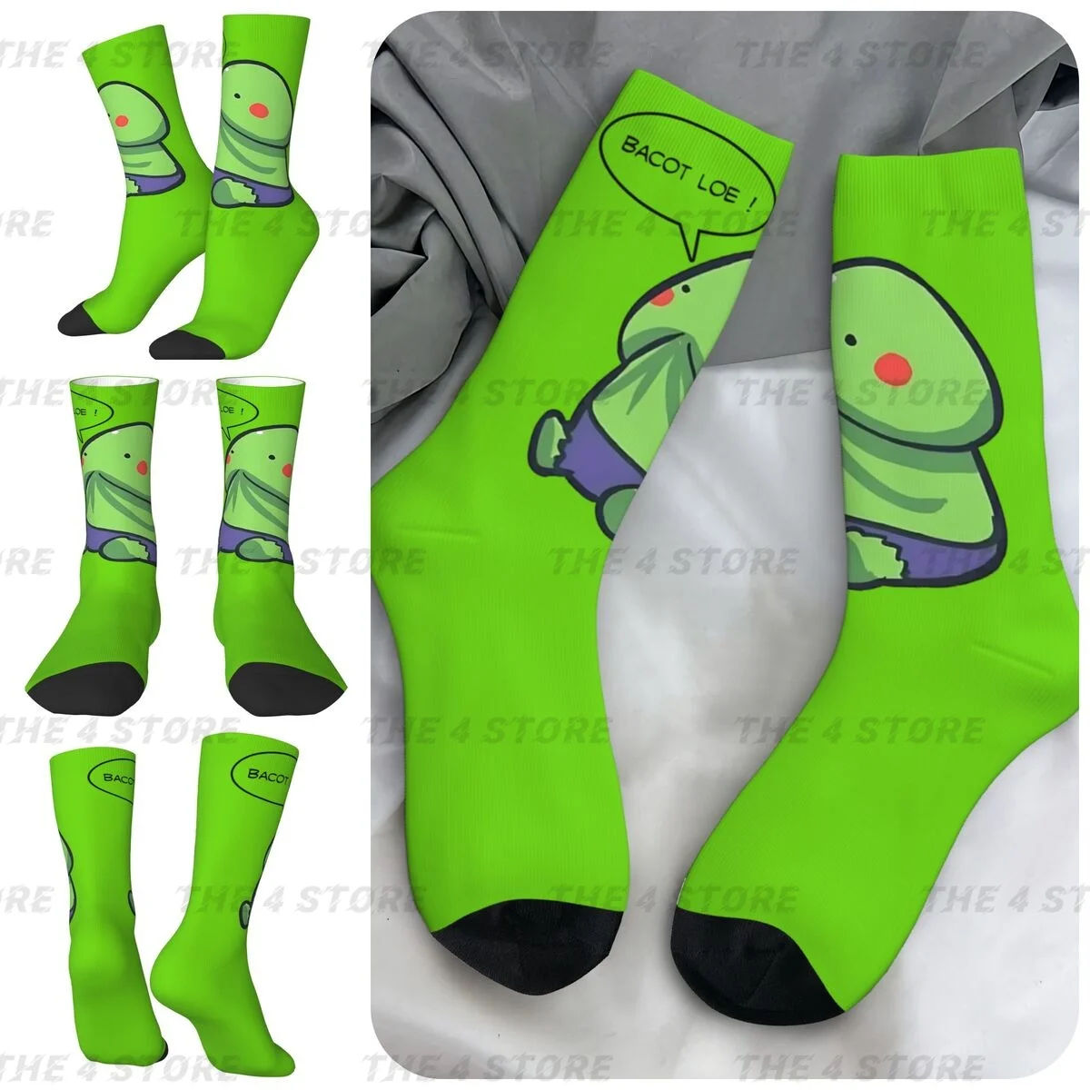 High elasticity polyester fiber 3D printing cosy Unisex Hip Hop Cartoon Dicks Interesting Four Seasons Socks