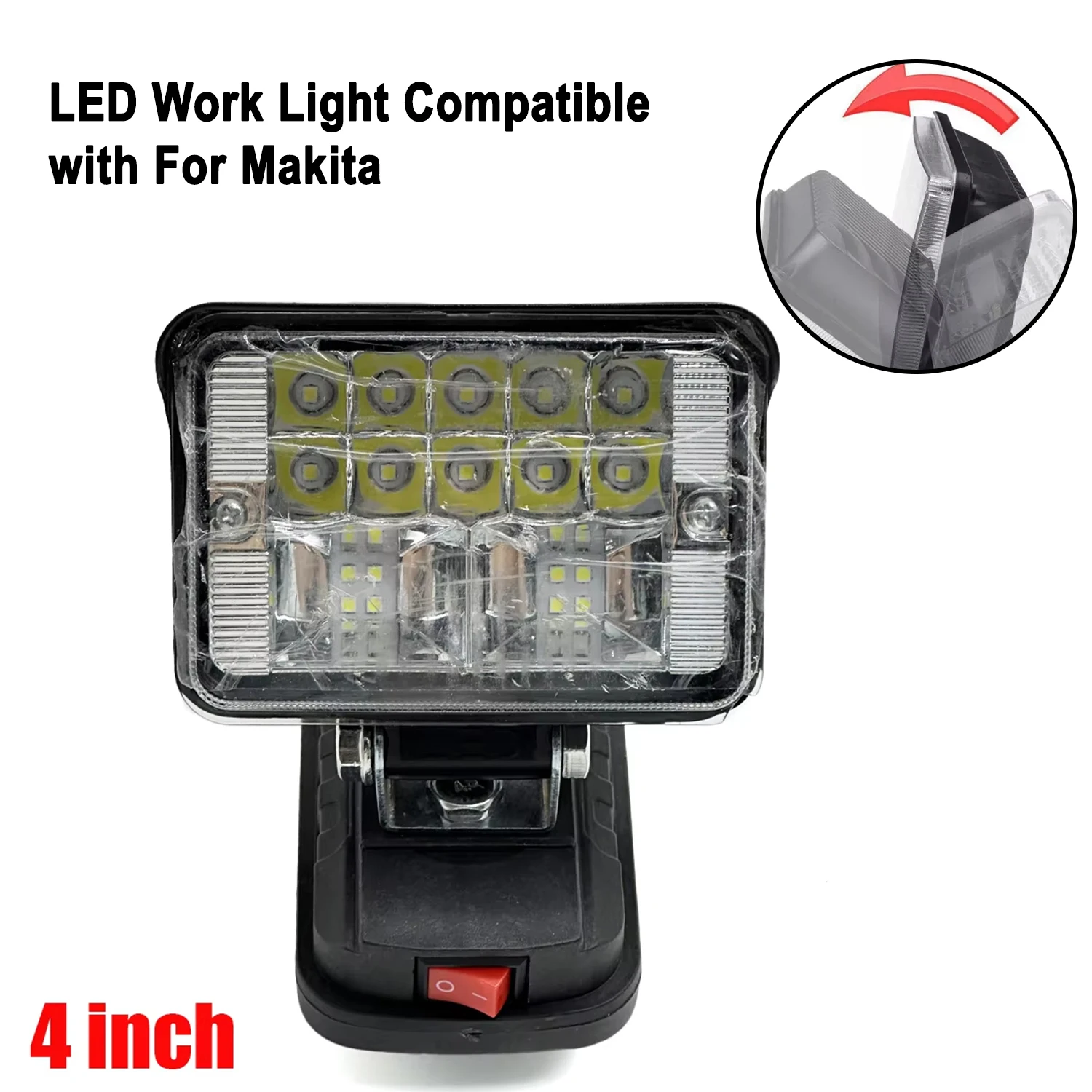 4/6/8 Inch LED Work Light Compatible with For Makita 18 V Li-ion Battery Portable Emergency Flood Lamp Flashlight Camping Lamp